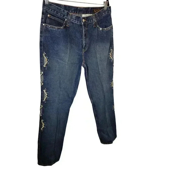 Vintage Lawman Jeans Womens 13 Stonewash Slim Fit Denim Low Rise Western - Picture 4 of 11